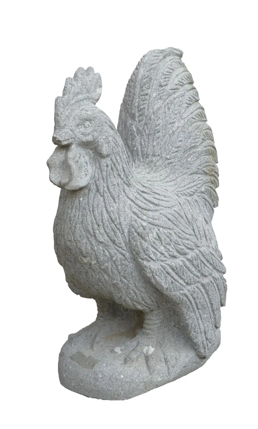  Product image 2 of the product “Rooster, 50cm height and made of Riverstone ”